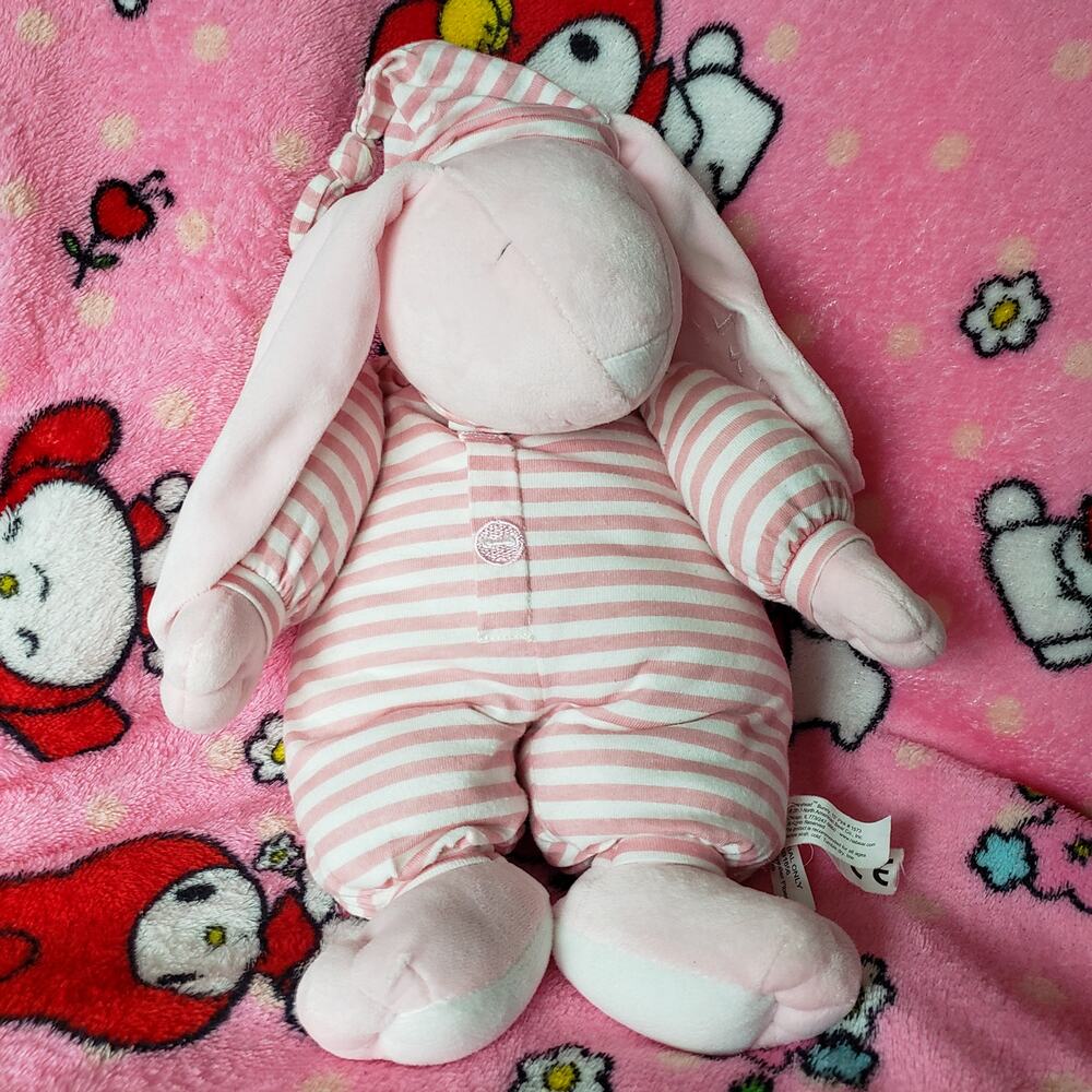 North American Bear Co Sleepyhead Bunny Pink Striped Pajama Plush 15"